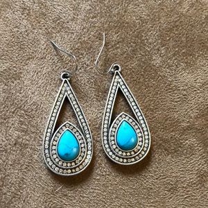 Turquoise teardrop earring